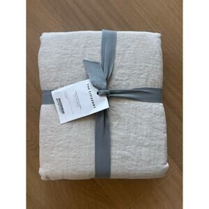 New The Citizenry Stonewashed  Linen Queen Full Duvet Cover in Solid Sand